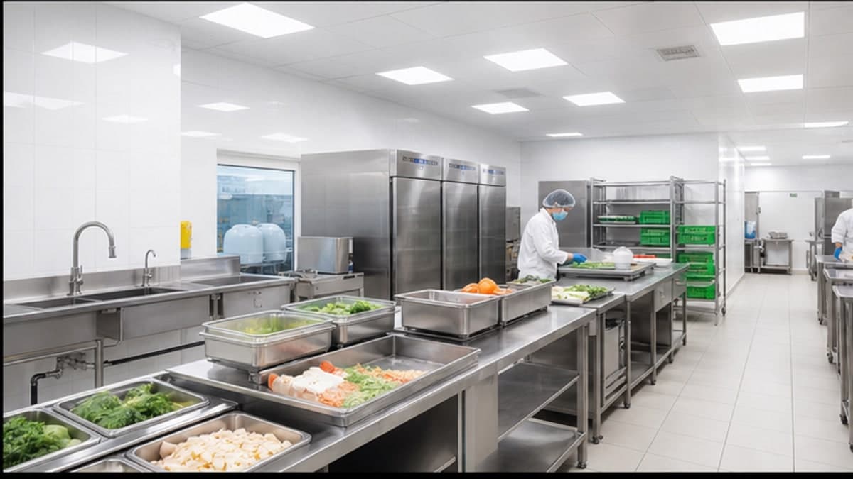 Commercial Cooking Equipment vs Commercial Kitchen Equipment Selection Chart: Understand Differences at a Glance: Canteen Kitchen Edition cover image for Fengzhida commercial kitchen equipment guide