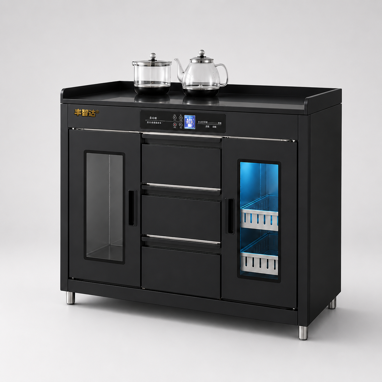 商用吧台烧水消毒柜 黑色 1800mm 臭氧消毒